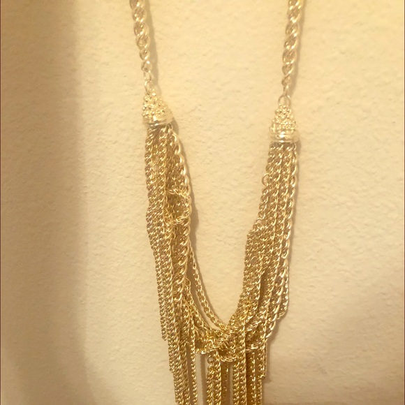 Kendra Scott thick gold evening drop necklace - Picture 1 of 4